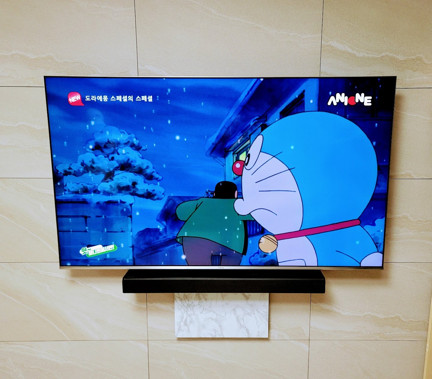 인천 벽걸이티비설치 TV히어로 시공 사진