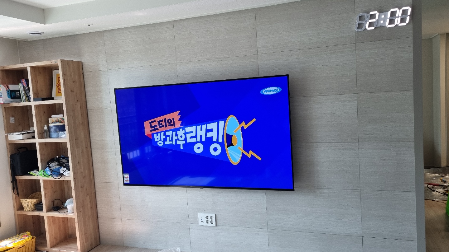 인천 벽걸이티비설치 TV히어로 시공 사진